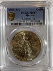               1985 Mexico Libertad 1 Onza Pcgs Ms67   Colorfull Toning Silver Coin 