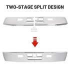 For Mack R600 R700 Models 82-91 2pcs Steel Split Front Bumper Assembly Chrome