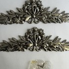 Vintage 2 Silver Tone Floral Swag Garland Embellishment Furniture Hardware Decor