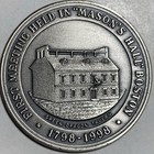 1998 Masonic  999 Ag Medal First Meeting Masons Hall Boston  Green Dragon Tavern