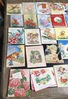 Antique vtg Greeting Card Lot Of 35 Mix Used