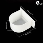 4 Pcs Bird Cage Food Water Cups Plastic Feeders For Small Birds White