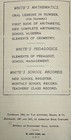 Lot Of 3 Antique White s Elementary   Complete Arithmetic School Textbooks