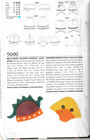 Vintage Vogue Pattern 9600 C1996  Whimsical Hats To Make For The Family  Ff