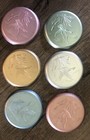 Vintage Set Of 6 Aluminum Coasters Mcm Pastel Flying Mallard Duck 3 25 excellent