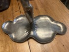 Antique Art Nouveau Deco Nude Woman Silver Metal Fruit Candy Dish