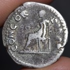 Vitellius Denarius Ancient Roman Empire Silver Coin 69ad Toned Rome 12 Caesars