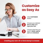 Self Inking Custom Stamp - Up To 4 Lines Of Personalized Text  Customized Add   