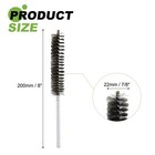 2pcs Pipe Cleaners Brush Set 0 87 Inch Stainless Steel Bristles For Tube  Silver