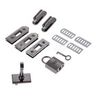 1set Black Clasp Lock Lock Button For Handbag Shoulder Bag Purse Diy Hardware