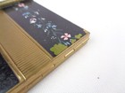 Vintage Volupte Unused Powder Compact - Lever Bar Closures - Gold Tone   Floral