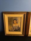 4 Vtg Antique Reproduction 18th Century Prints Matted Framed 8x7 Gold Wood Frame