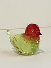 Ganz Crystal Expressions Light Green   Red Bird Figurine Acrylic 2 1 2  X 2 