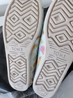 Toms Tropical Canvas Slip-on Flat Round Toe Women s Light Blue pink Us 8