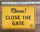 Vtg 2-sided Please Close The Gate Metal Sign Us Forest Service Agriculture 22-9