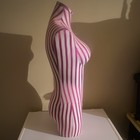 Victoria   ssecret Female Half Body Torso Mannequin  Pink   White Striped