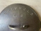 Vtg 1925 Griswold Cast Iron Fully Marked Low Dome  8 Self Basting Cover  1048