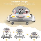 Baby Walkers  5-in-1 Height Adjustable Baby Walker With Wheels  Foldable Walk   