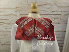 Adult Charro Mexican Bow Tie Handmade For Mexican Tailors  Color Red Gold silver
