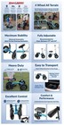 Kneerover   Quad All Terrain Knee Scooter Metallic Blue - Open Box