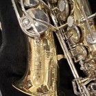 Bundy Alto Saxophone Eb Brass Gold Lacquered Engraved Mop Inlay W  Case