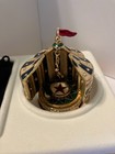 Estee Lauder 2001 Circus Tent Artist Signed Solid Perfume Compact With Box