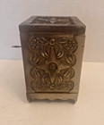 Antique J e Stevens 1897 W key  Lock Safe Cast Iron Coin Bank Marked Lock Works