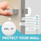 Strongest Home Wall   Door Handle Stopper 5  Set Of 3 Pieces White Rubber Door 