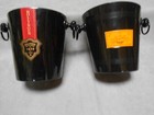 2  Vintage French Champagne Ice Bucket Cooler Veuve Clicquot   Bollinger