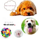 Wobbly Dog Rubber Ball Pet Toys Colorful Interactive Balls With Bell Cat Ball