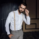 New Mens Braces Adjustable Elastic Strong Clips Back Heavy Duty Suspender