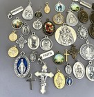 50 Mixed Holy Medals Charms   Gold Saint Michael Silver Miraculous Medal Italy