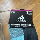 Nwt Adidas Wmns Cushioned No-show Athletic Socks 3-pack In Black Run Gym Train