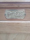 Antique Solid Oak White Clad Ice Box