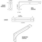 Ekena Millwork Bktm02x14x05ebpbl Steel Bracket Embrey 2w X 14d X 5 1 4h Powder