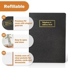 Refillable Address Book Binder With Alphabetical Tabs  648 Entry Space Large    