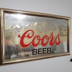 Vintage 1988 Adolph Coors Beer Bar Sign Mirror In  Frame 25  X 15 