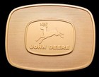 Qg14156  nos In Box  Vintage 1986   john Deere   1956 Trademark 24k Gold Buckle