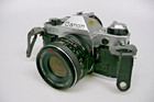 Used Canon Ae-1 Program 35mm Film Camera W  Albinar Adg 28mm F 2 8 Macro Lens