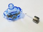 Vintage Art Deco Czech Blue Glass Miniature Perfume   Oil Bottle