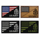 United States Navy American Flag Military Hook And Loop Patch 3x2 Inch