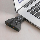 Dual Microphone Usb 2 0 3d Audio Card Converter Sound Card Virtual 7 1 Channel 