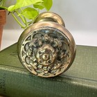 Solid Brass Door Knobs Ornate Floral Rosette Victorian Style Pair