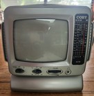 2002 Vtg Coby Cx-tv1  5  Black   White Analog Crt Am fm  Radio Television Rv Car