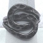 Unisex Sterling Silver Hammered Knot Ring Sz 8 5 Artisan Oxidized  8 8g