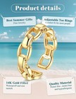 Fiasaso 14k Gold Filled Toe Rings For Women Non Tarnish 14 Mm  Gold 