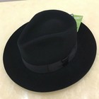 British 100  Wool Felt Hat Men Fedora Raw Edge Brim Satin Lined Big Size New
