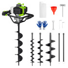 Workpro 62cc Post Hole Digger Gas Powered Earth Digger 4  6  8  Auger Drill Bits