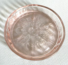 Jeannette 1930 s   Pink Cherry Blossom  Depression Glass Coasters Set Of 4