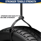 100 Bulk 24  Black Cable Zip Ties Heavy Duty Uv Resistant Ul 6 6 Nylon